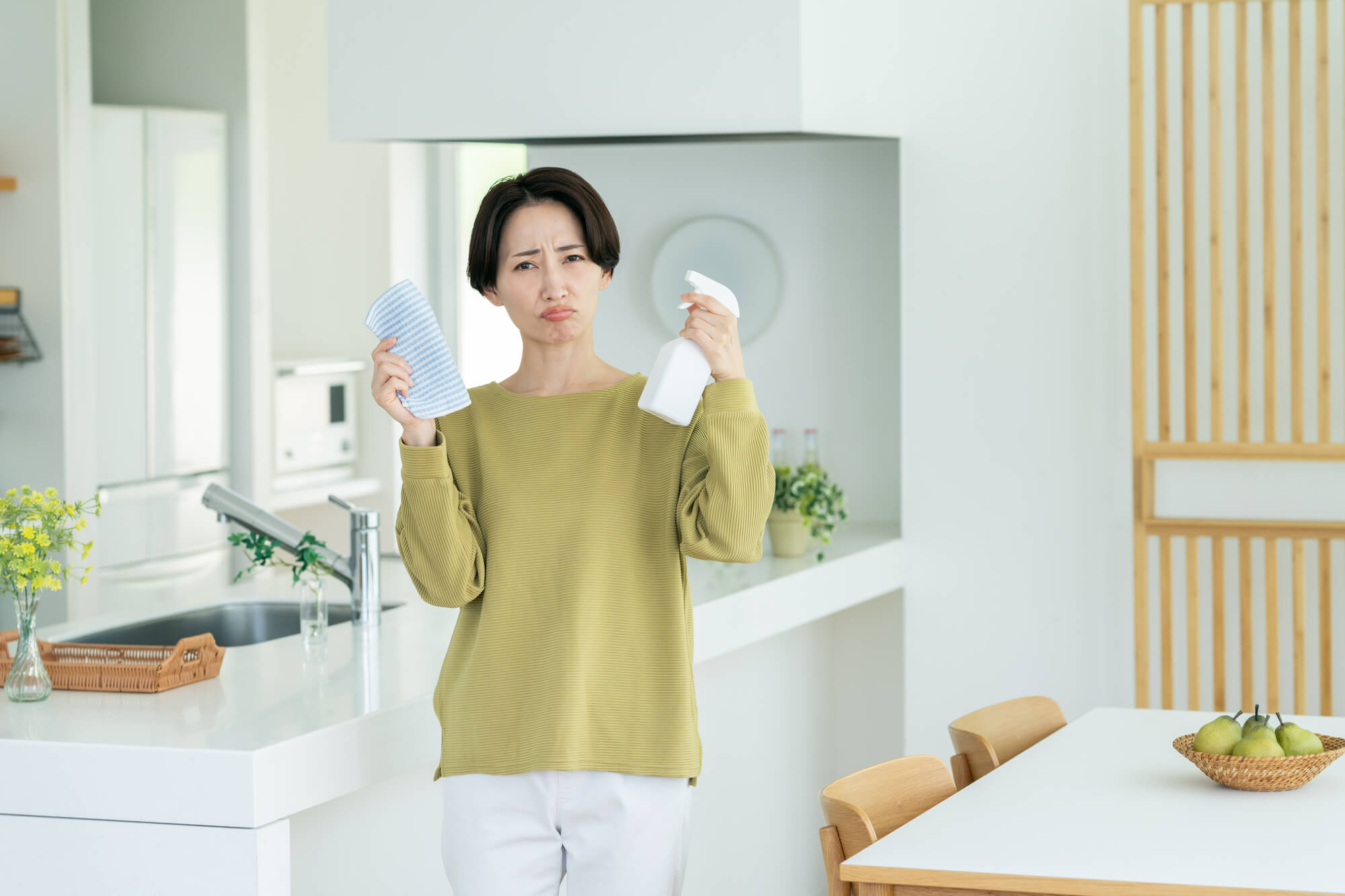 ２．仕上げに水拭きをする